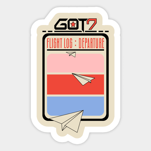 GOT7 - Flight Log (b) – Black - Color Block - Sticker | TeePublic